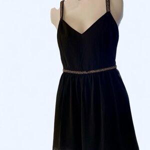 Charlotte Russe Elegant Black Beaded and Sequin Sleeveless Dress M NWTs